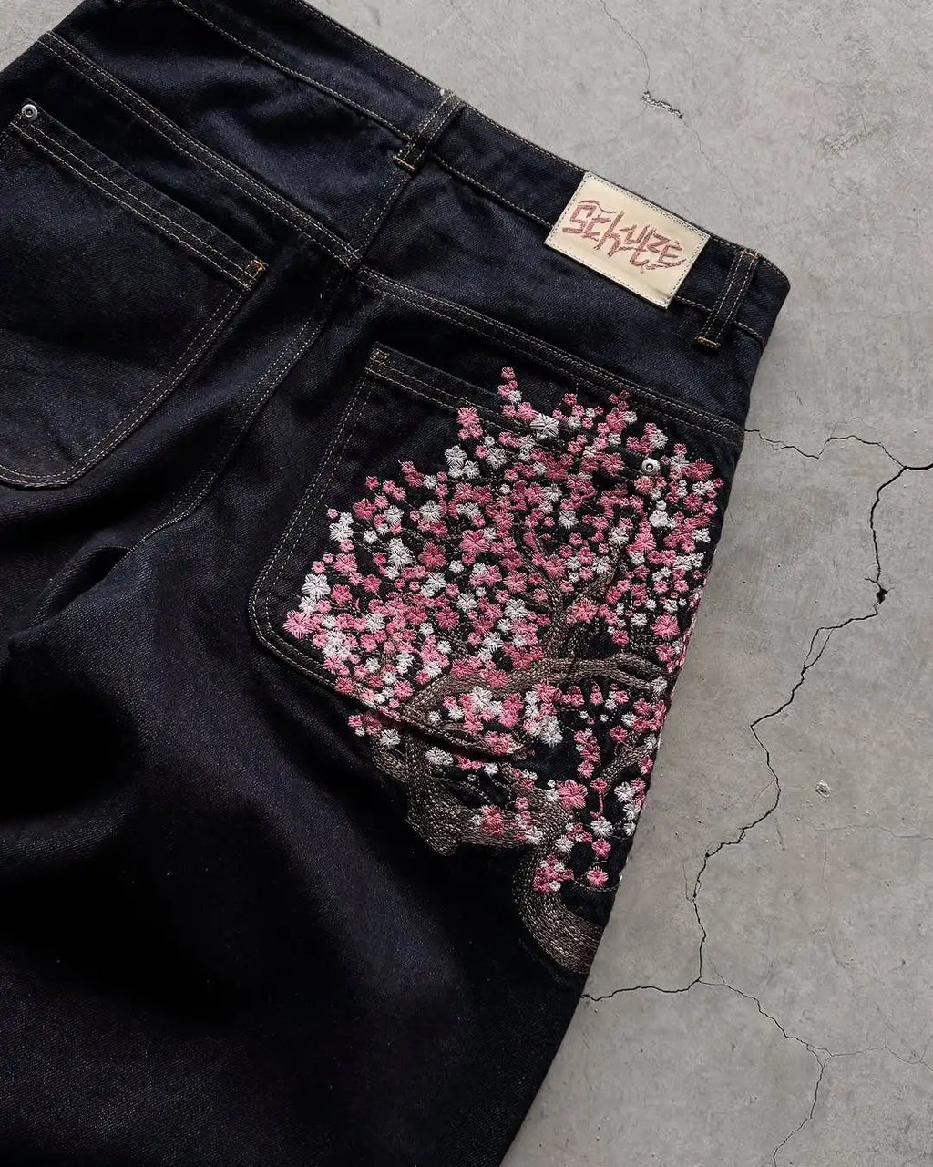 Virello - Pink Sakura Tree Pants